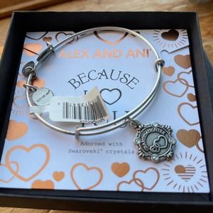 Alex and Ani Swarovski Crystals Granddaughter Bracelet Set 2 NWT Valentines Gift